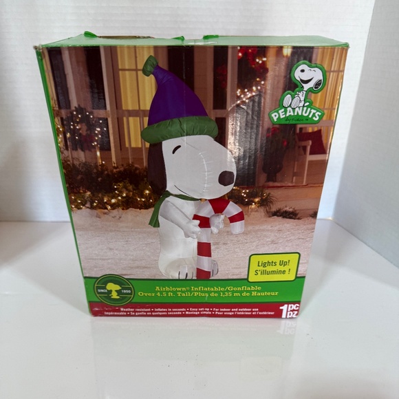 Gemmy Peanuts Snoopy Christmas Inflatable 4.5 ft. Airblown LED New Open Box - Picture 2 of 7